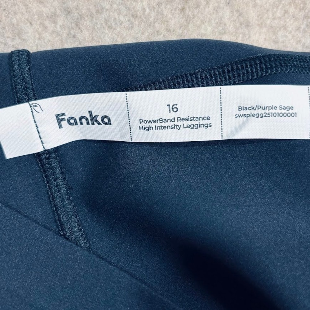 Fanka PowerBand Resistance High Intensity Leggings Wm 16 Blk/Purple Full Length - Picture 4 of 9